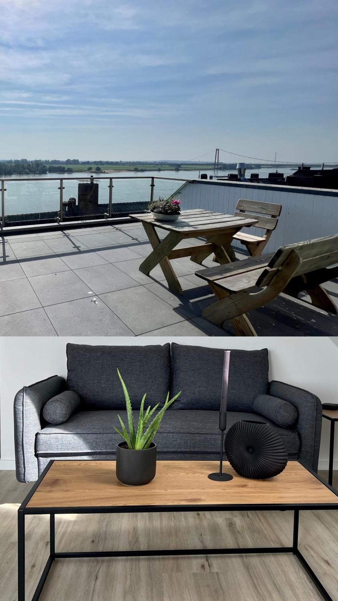 Panorama - Exklusives Apartment An Der Promenade Mit Dachterrasse & Rheinblick エメリッヒ エクステリア 写真